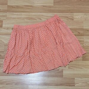American Eagle Outfitters Orange Geometric Skater Skirt